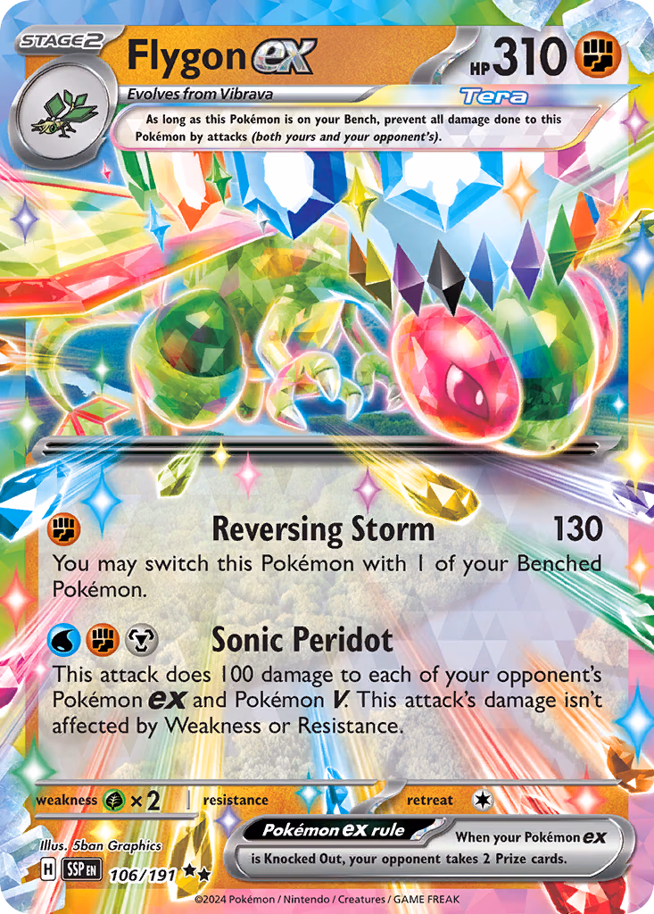 Flygon ex Pokemon card (106/191, Surging Sparks)