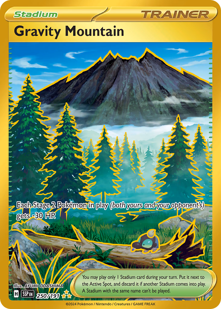 Gravity Mountain Pokemon card (250/191, Surging Sparks)