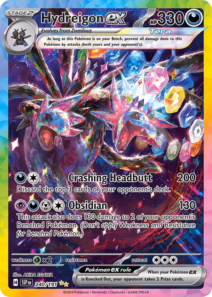 Hydreigon ex Pokemon card (240/191, Surging Sparks)