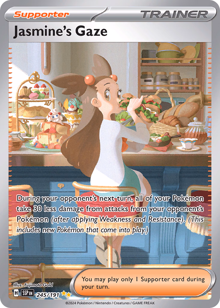 Jasmine's Gaze Pokemon card (245/191, Surging Sparks)