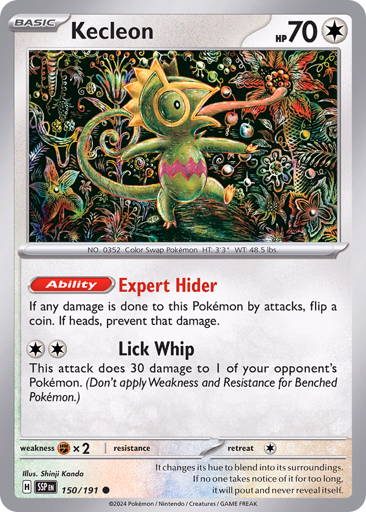 Kecleon Pokemon card (150/191, Surging Sparks)