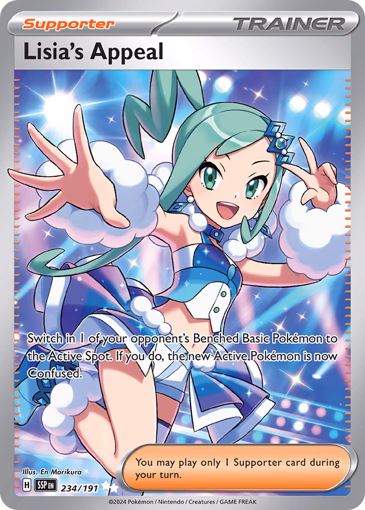 Lisia's Appeal Pokemon card (234/191, Surging Sparks)