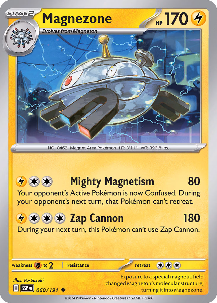 Magnezone Pokemon card (060/191, Surging Sparks)