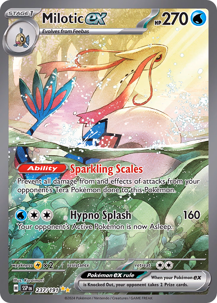 Milotic ex Pokemon card (237/191, Surging Sparks)