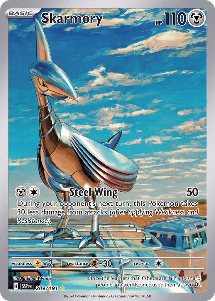 Skarmory Pokemon card (209/191, Surging Sparks)