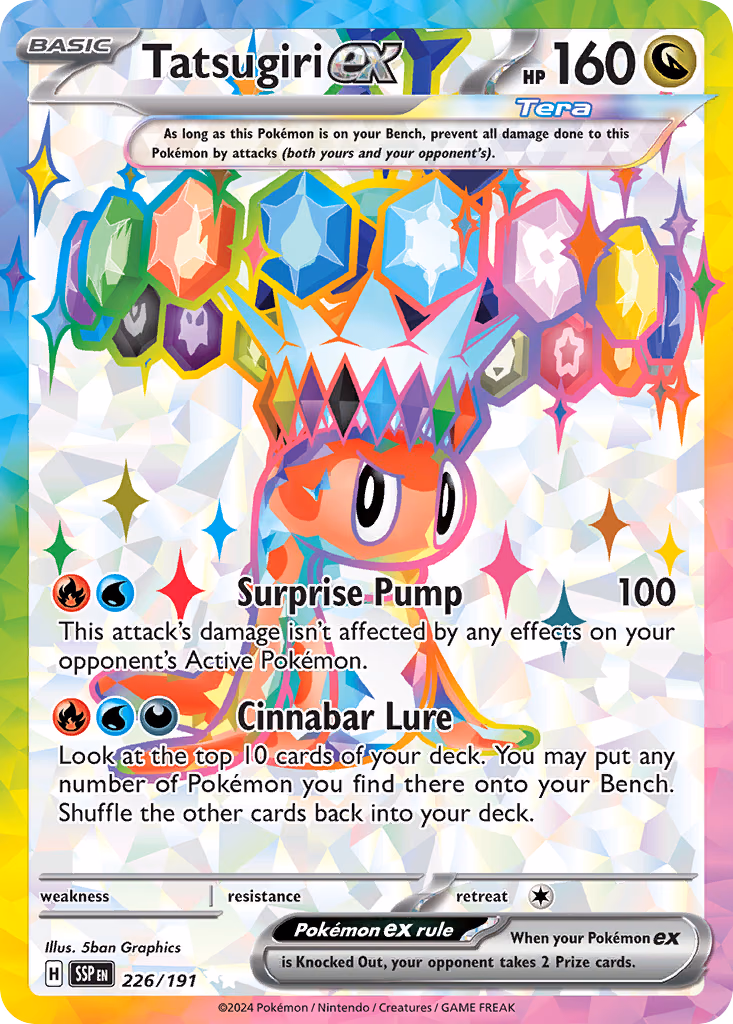 Tatsugiri ex Pokemon card (226/191, Surging Sparks)