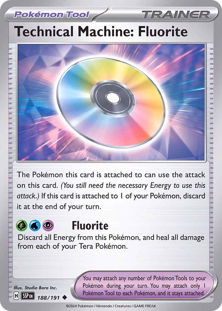 Technical Machine: Fluorite Pokemon card (188/191, Surging Sparks)