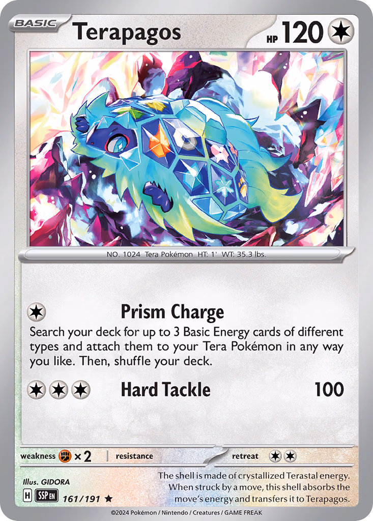 Terapagos Pokemon card (161/191, Surging Sparks)