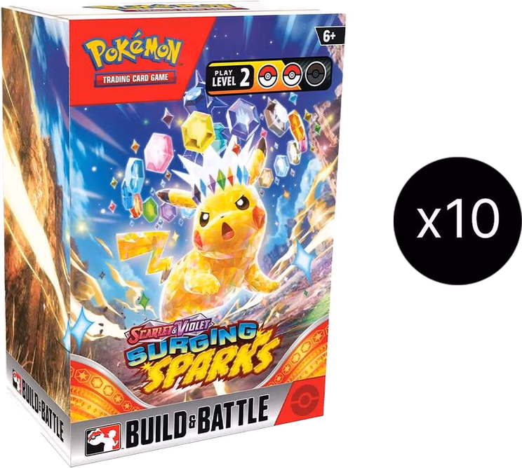 Pokemon Surging Sparks Build & Battle Box Display