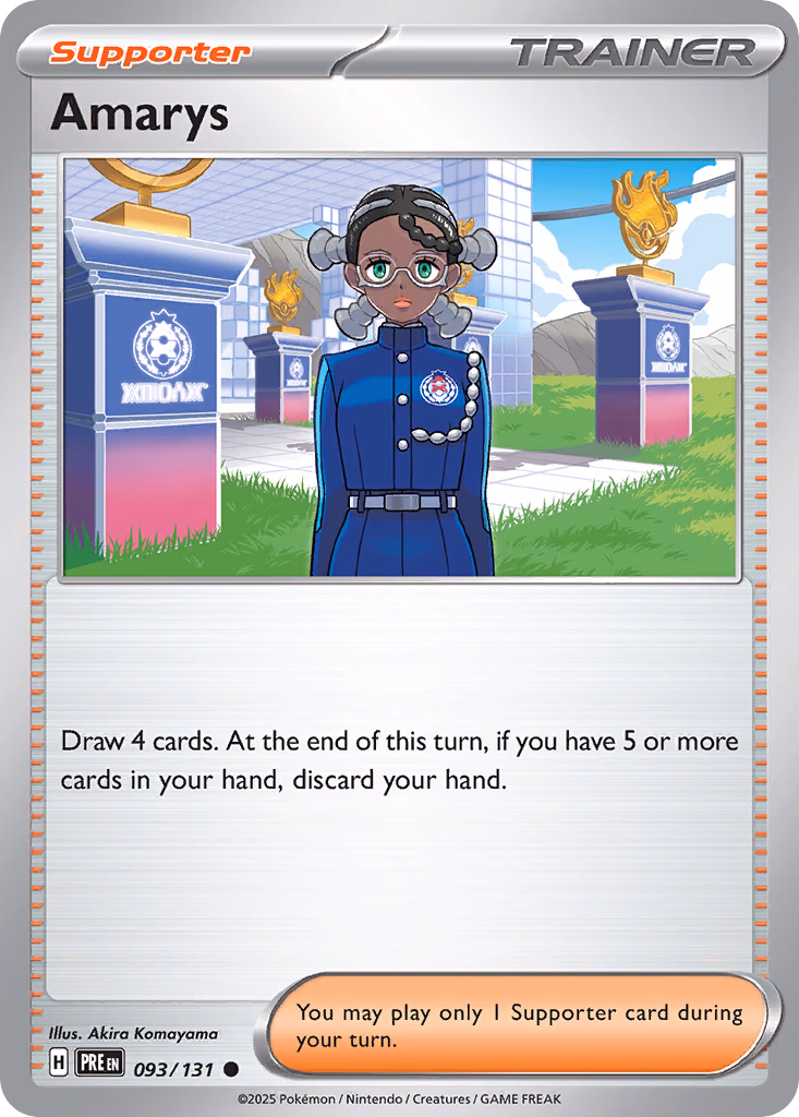 Amarys Pokemon card (093/131, Prismatic Evolutions)