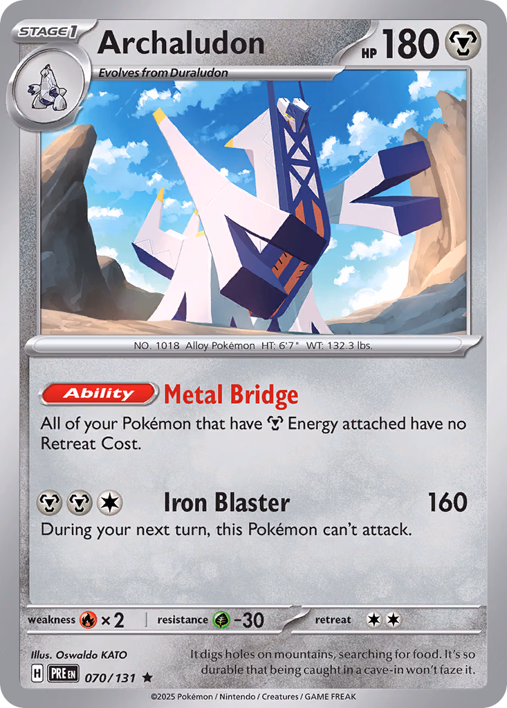 Archaludon Pokemon card (070/131, Prismatic Evolutions)