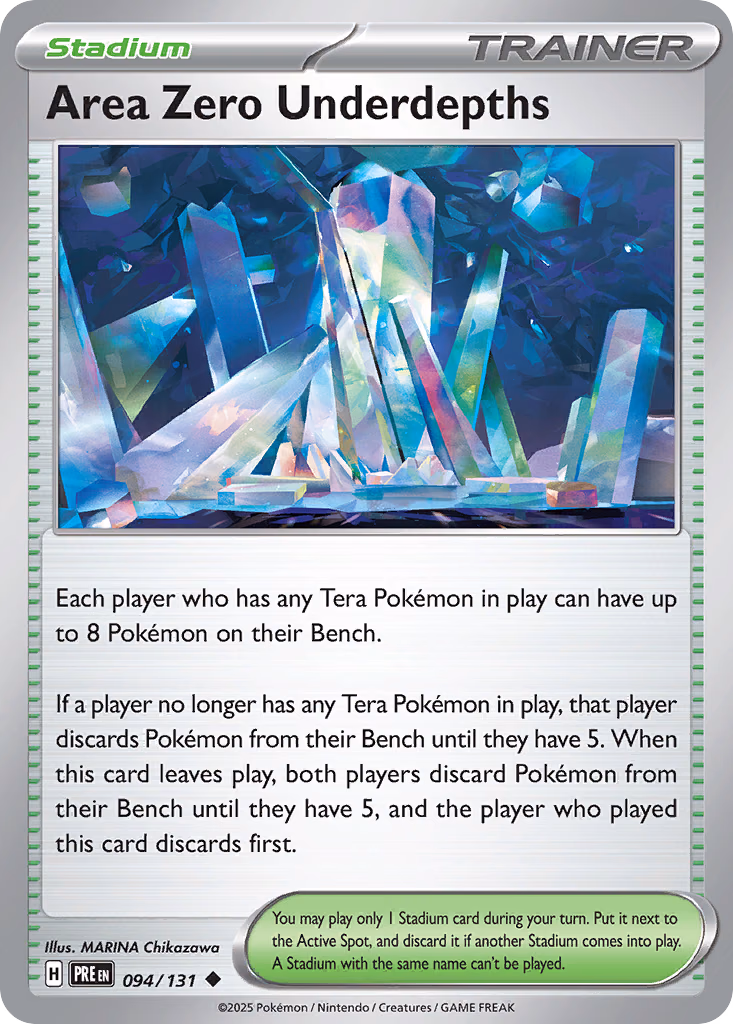Area Zero Underdepths Pokemon card (094/131, Prismatic Evolutions)