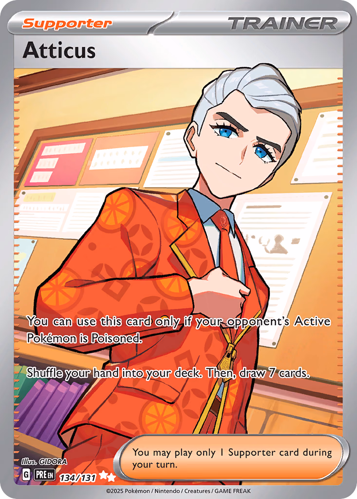 Atticus Pokemon card (134/131, Prismatic Evolutions)