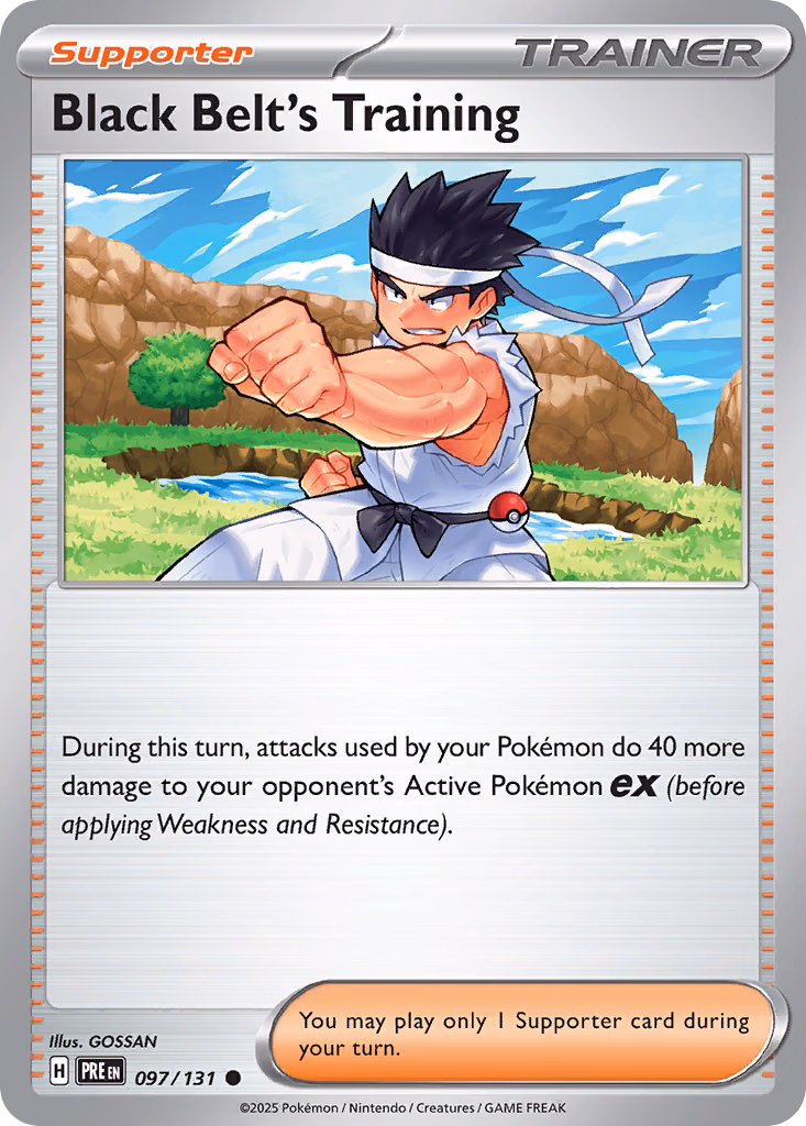 Black Belt's Training Pokemon card (097/131, Prismatic Evolutions)