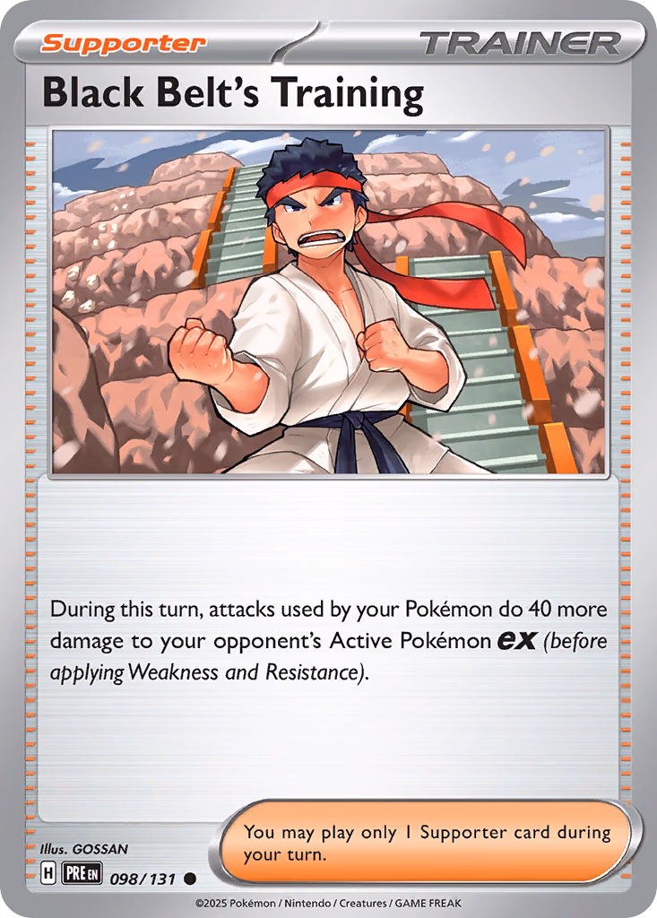 Black Belt's Training Pokemon card (098/131, Prismatic Evolutions)
