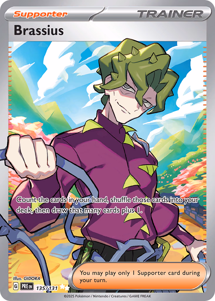 Brassius Pokemon card (135/131, Prismatic Evolutions)