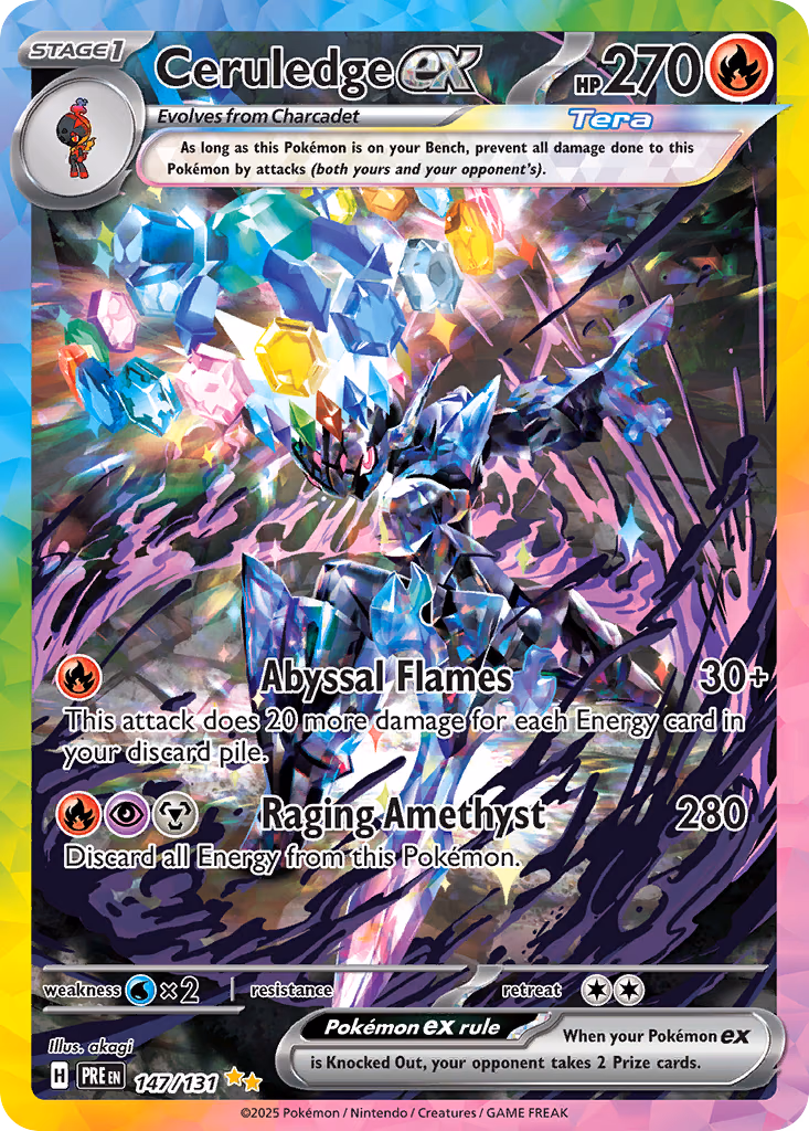 Ceruledge ex Pokemon card (147/131, Prismatic Evolutions)