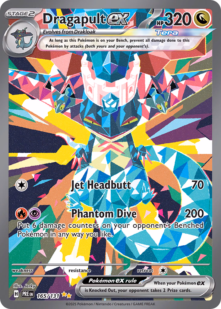 Dragapult ex Pokemon card (165/131, Prismatic Evolutions)