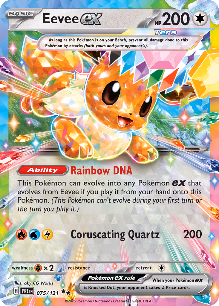 Eevee ex Pokemon card (075/131, Prismatic Evolutions)
