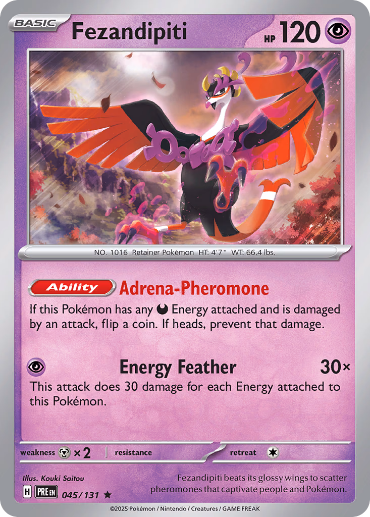 Fezandipiti Pokemon card (045/131, Prismatic Evolutions)