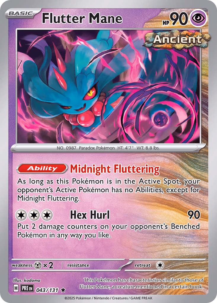 Flutter Mane Pokemon card (043/131, Prismatic Evolutions)