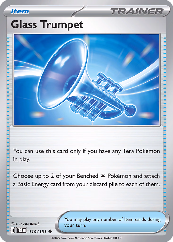 Glass Trumpet Pokemon card (110/131, Prismatic Evolutions)