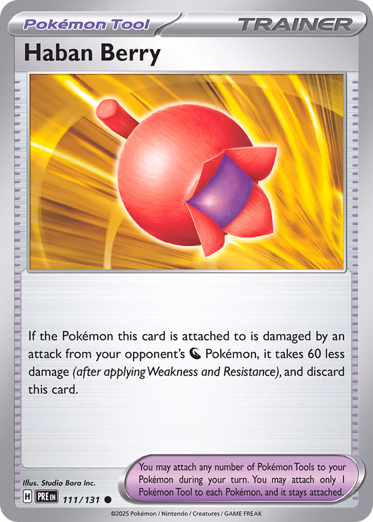 Haban Berry Pokemon card (111/131, Prismatic Evolutions)