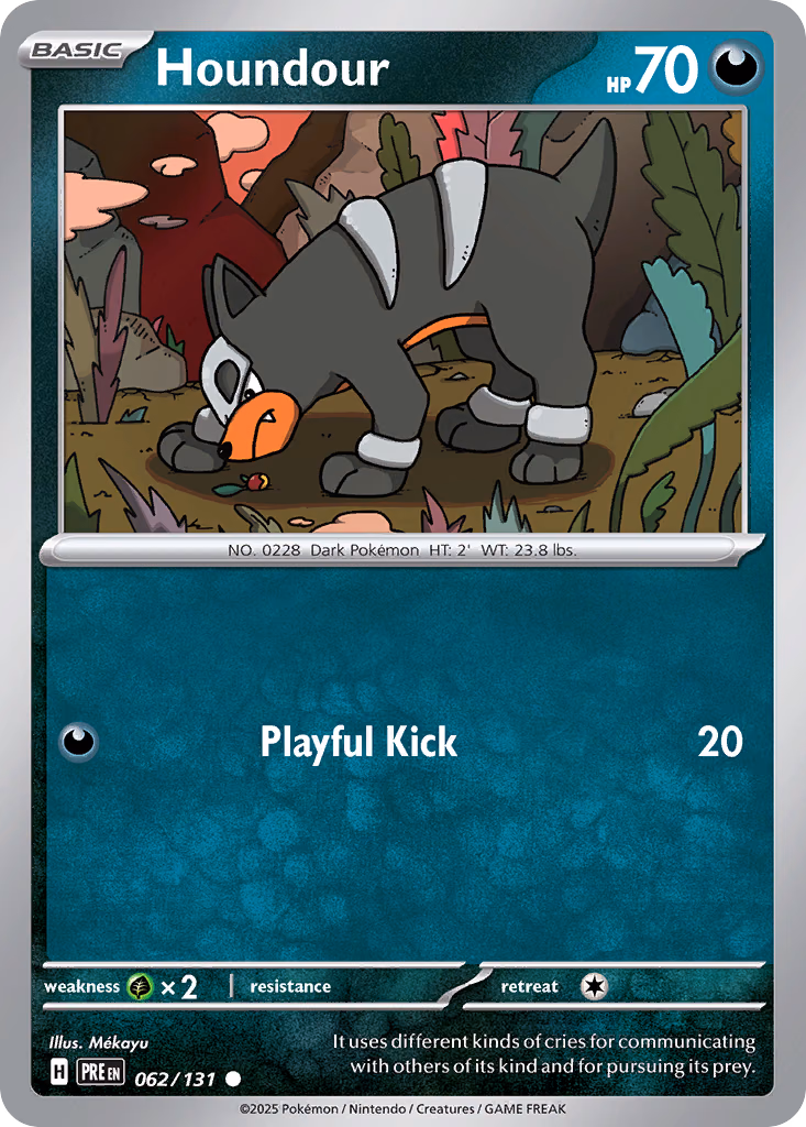 Houndour Pokemon card (062/131, Prismatic Evolutions)