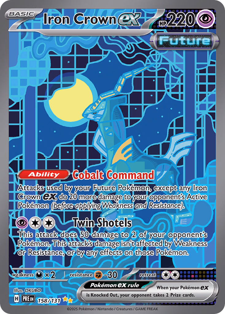 Iron Crown ex Pokemon card (158/131, Prismatic Evolutions)