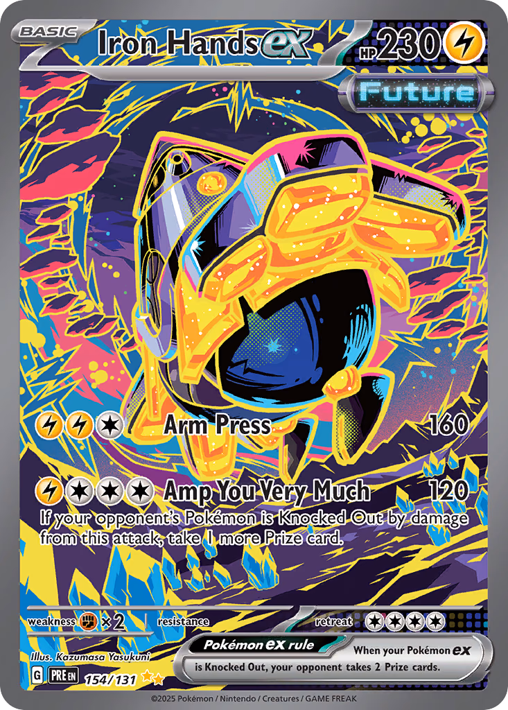 Iron Hands ex Pokemon card (154/131, Prismatic Evolutions)