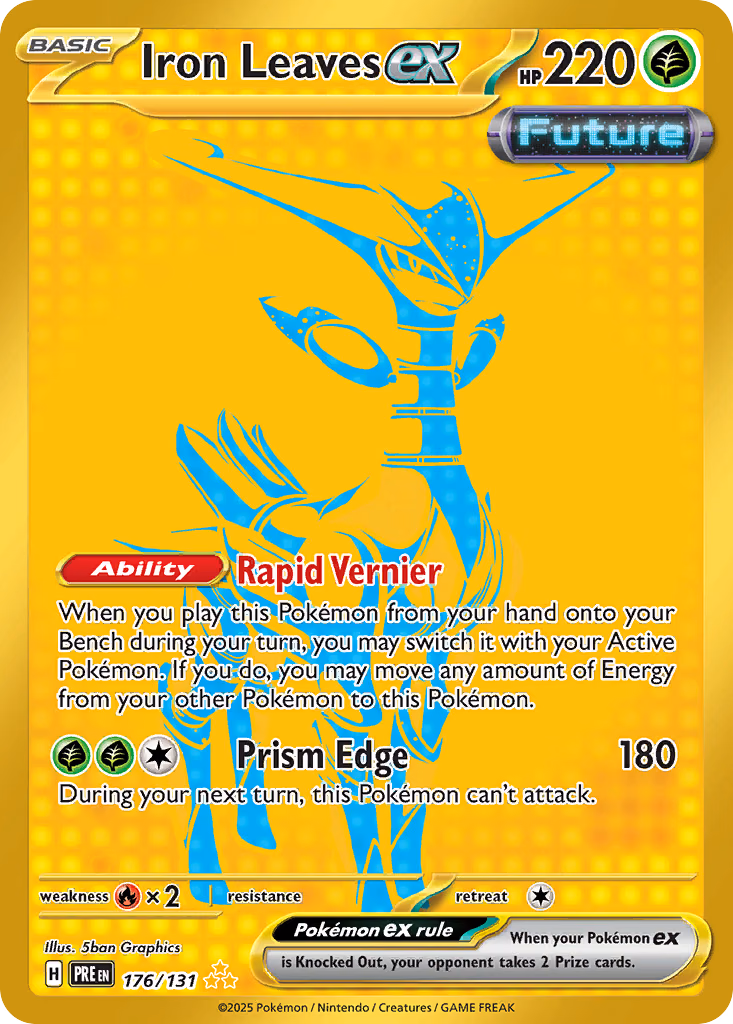 Iron Leaves ex Pokemon card (176/131, Prismatic Evolutions)