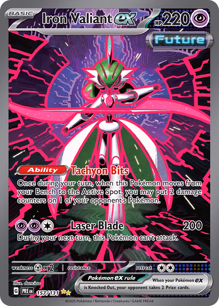 Iron Valiant ex Pokemon card (157/131, Prismatic Evolutions)