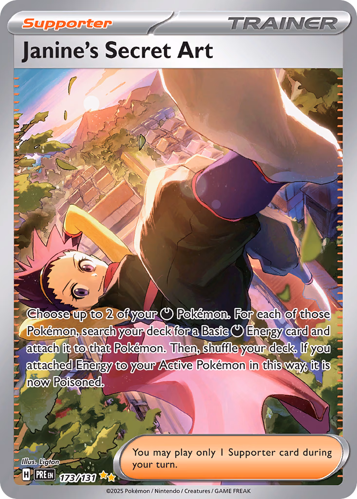 Janine's Secret Art Pokemon card (173/131, Prismatic Evolutions)