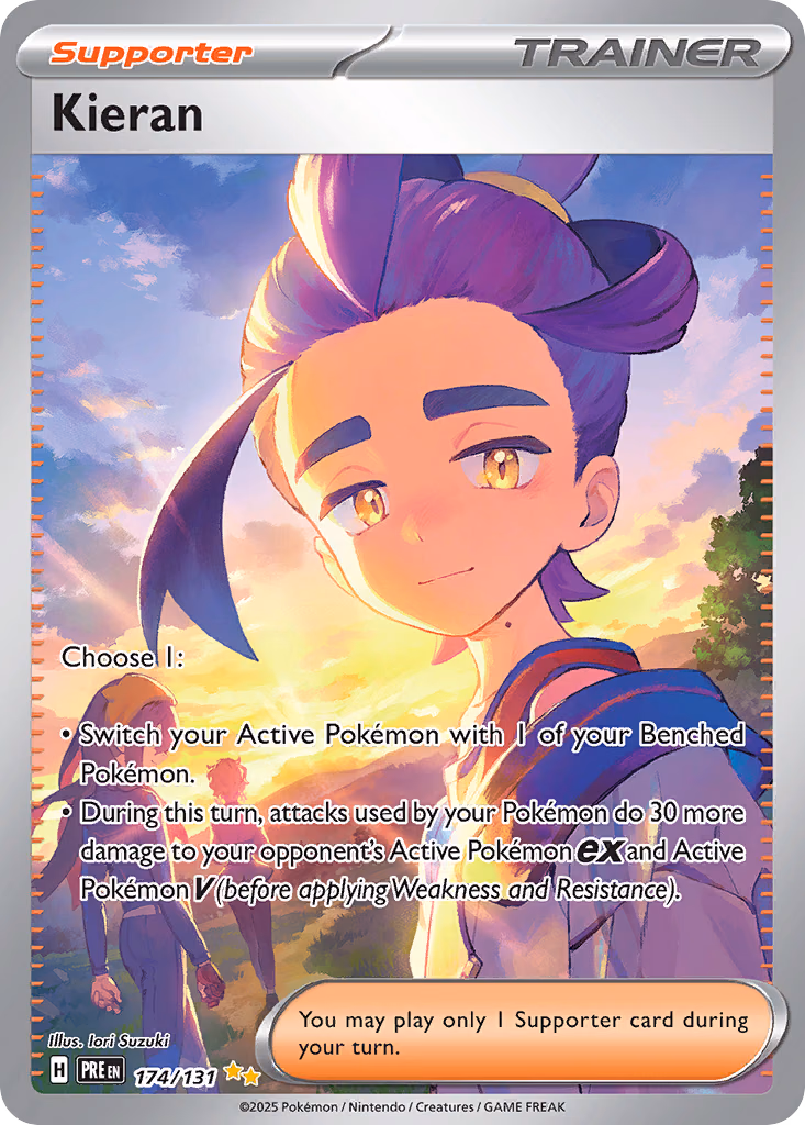 Kieran Pokemon card (174/131, Prismatic Evolutions)