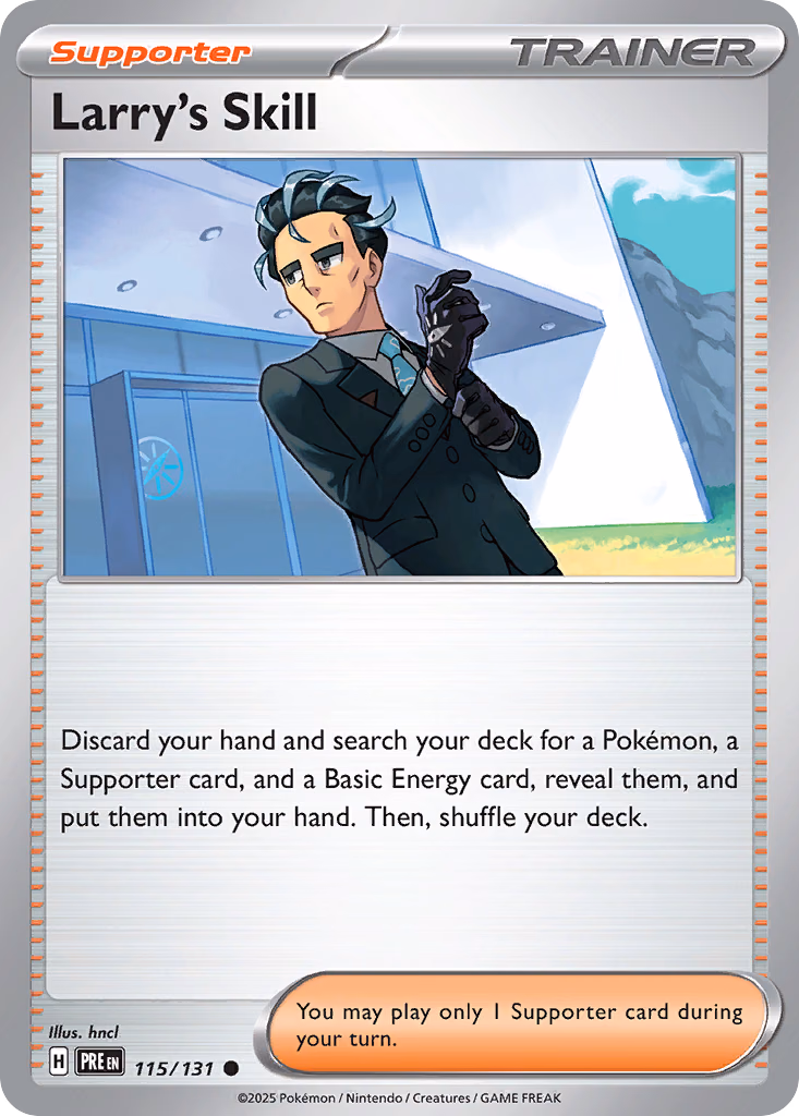 Larry's Skill Pokemon card (115/131, Prismatic Evolutions)