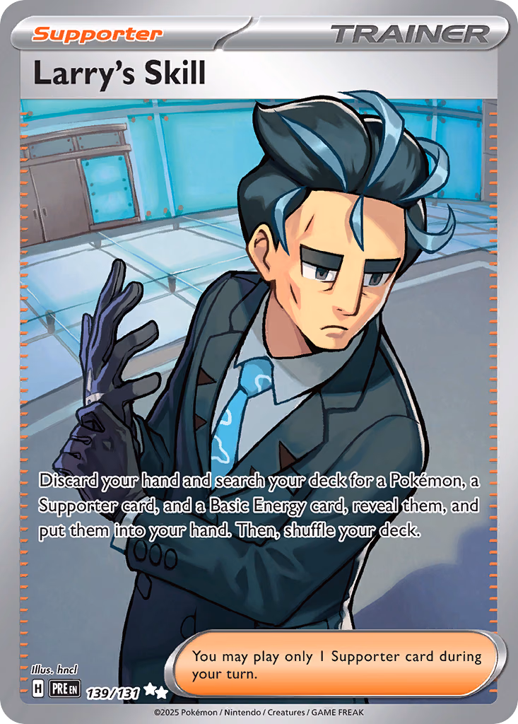 Larry's Skill Pokemon card (139/131, Prismatic Evolutions)