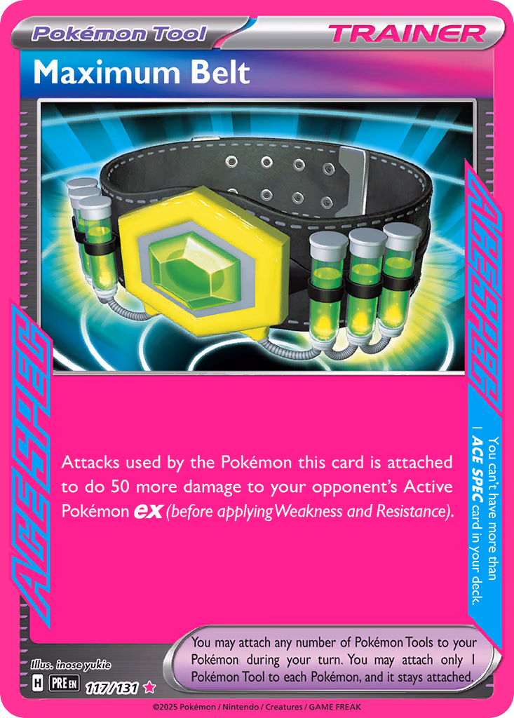 Maximum Belt Pokemon card (117/131, Prismatic Evolutions)