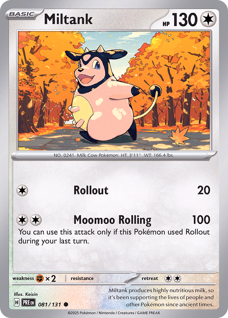 Miltank Pokemon card (081/131, Prismatic Evolutions)