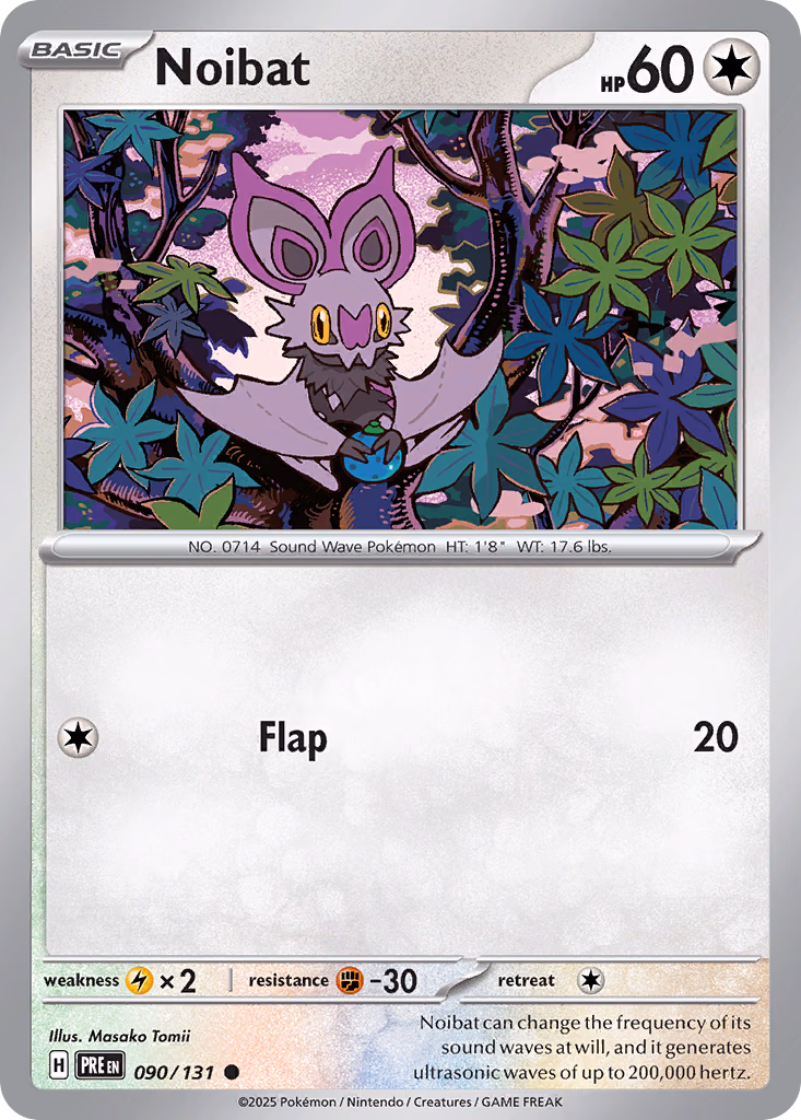 Noibat Pokemon card (090/131, Prismatic Evolutions)