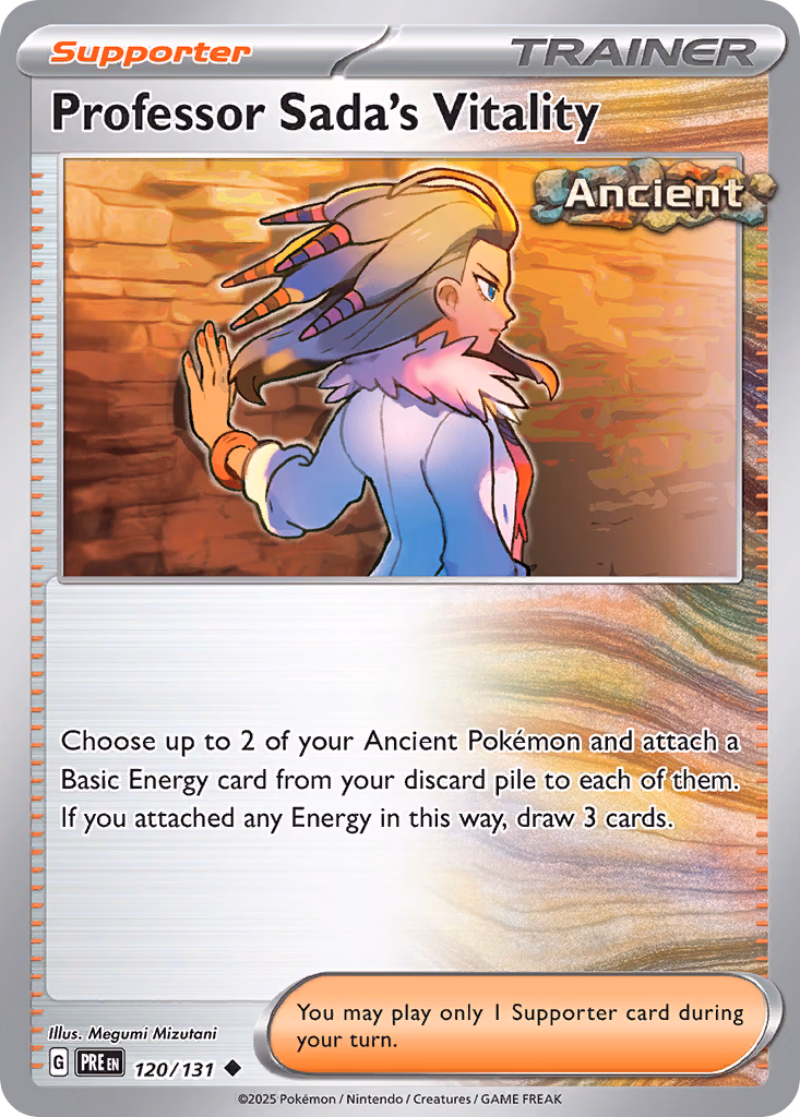 Professor Sada's Vitality Pokemon card (120/131, Prismatic Evolutions)