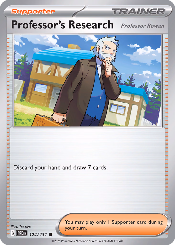 Professor's Research Pokemon card (124/131, Prismatic Evolutions)