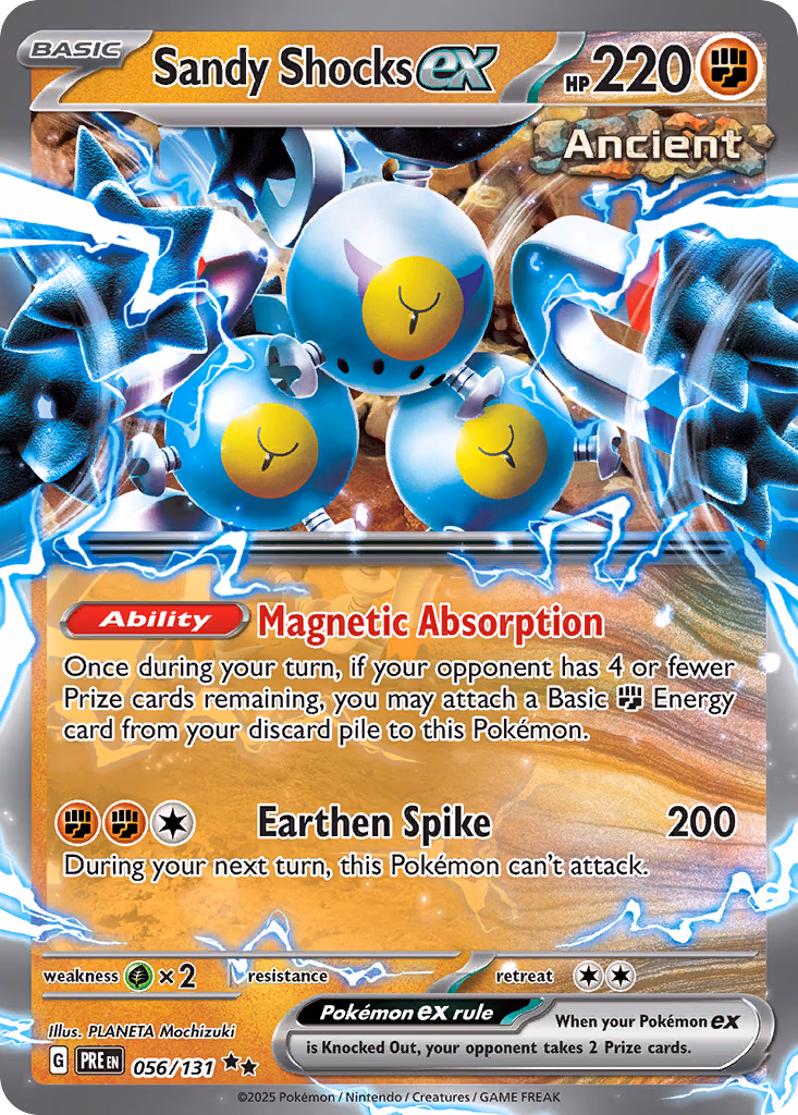 Sandy Shocks ex Pokemon card (056/131, Prismatic Evolutions)