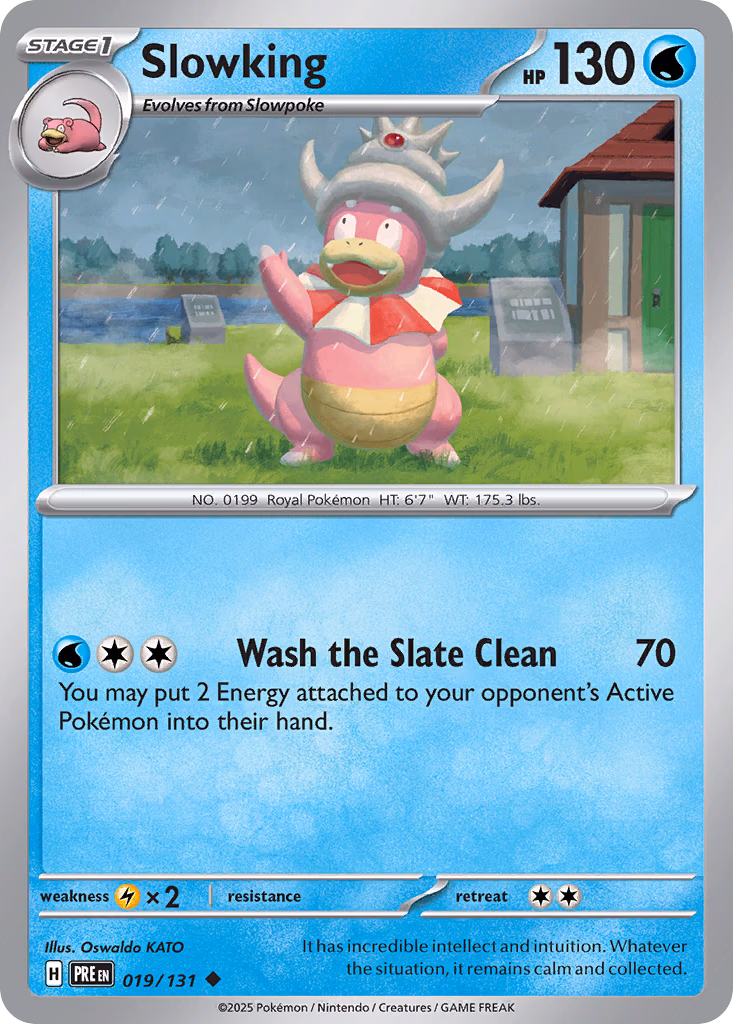 Slowking Pokemon card (019/131, Prismatic Evolutions)