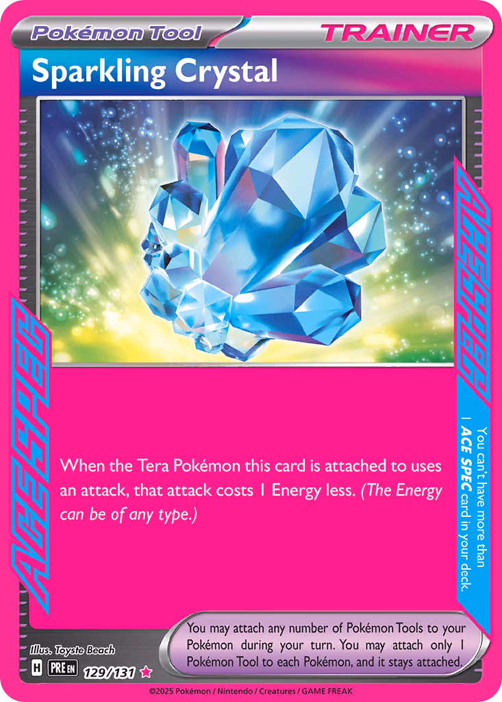 Sparkling Crystal Pokemon card (129/131, Prismatic Evolutions)