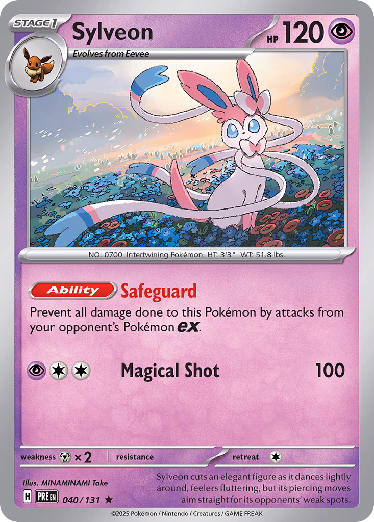 Sylveon Pokemon card (040/131, Prismatic Evolutions)