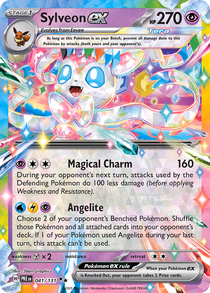 Sylveon ex Pokemon card (041/131, Prismatic Evolutions)
