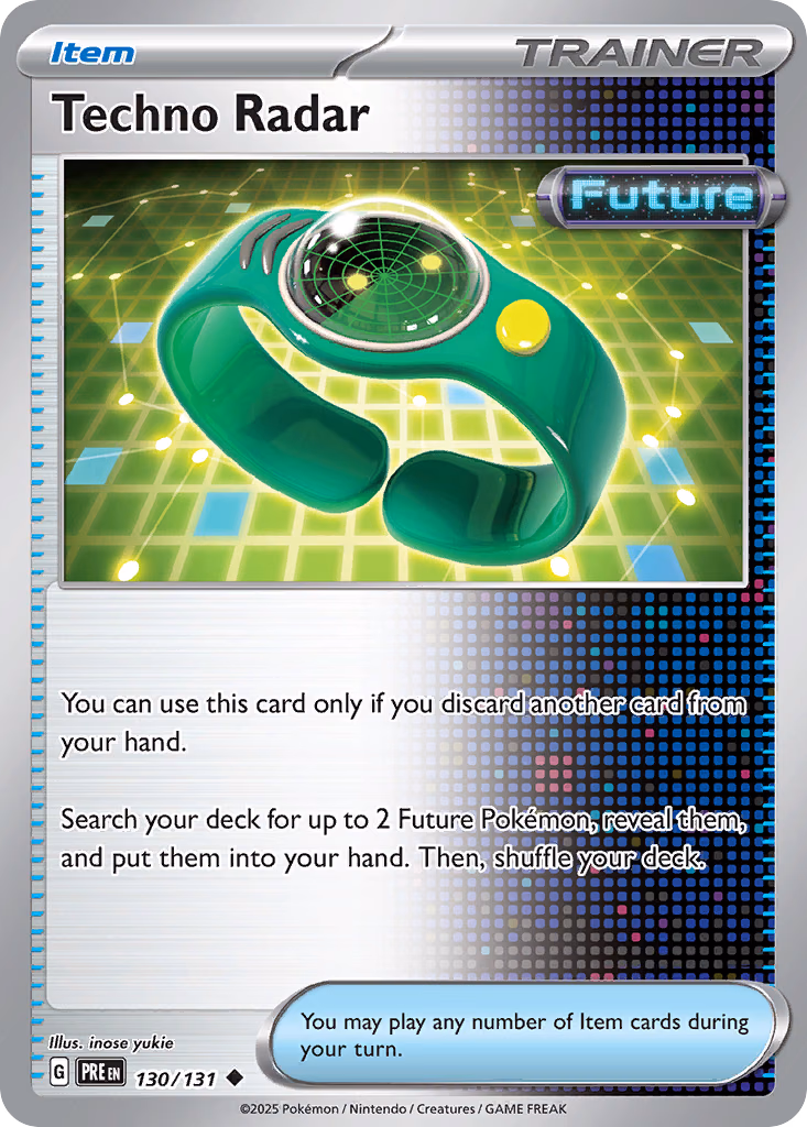Techno Radar Pokemon card (130/131, Prismatic Evolutions)