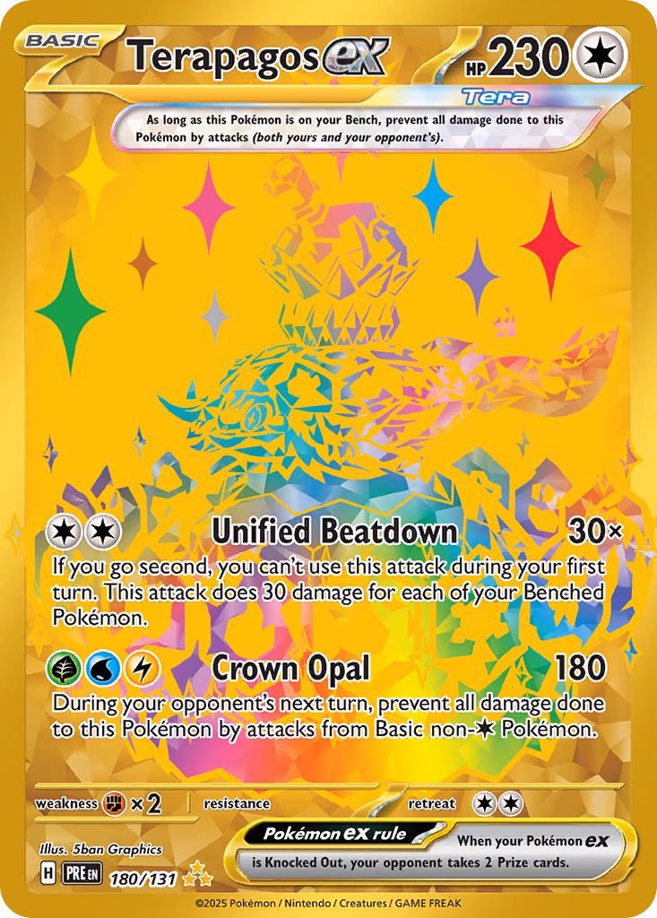 Terapagos ex Pokemon card (180/131, Prismatic Evolutions)