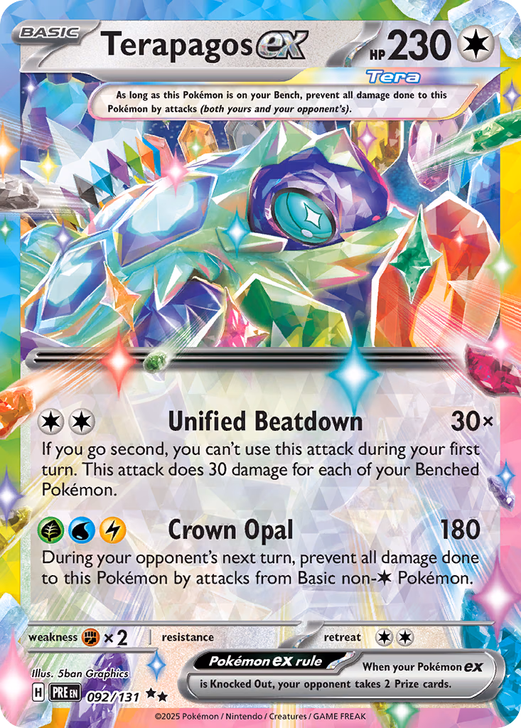 Terapagos ex Pokemon card (092/131, Prismatic Evolutions)