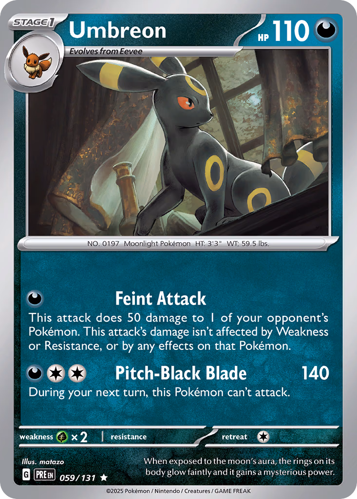 Umbreon Pokemon card (059/131, Prismatic Evolutions)